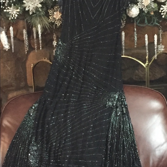 Vintage Stunning Beaded Tea Length Gown - Picture 5 of 8